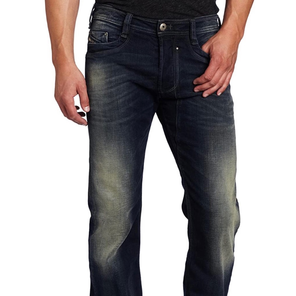Diesel Men’s Timmen Regular Straight Leg Blue Jeans 0802C Size W29 L30
